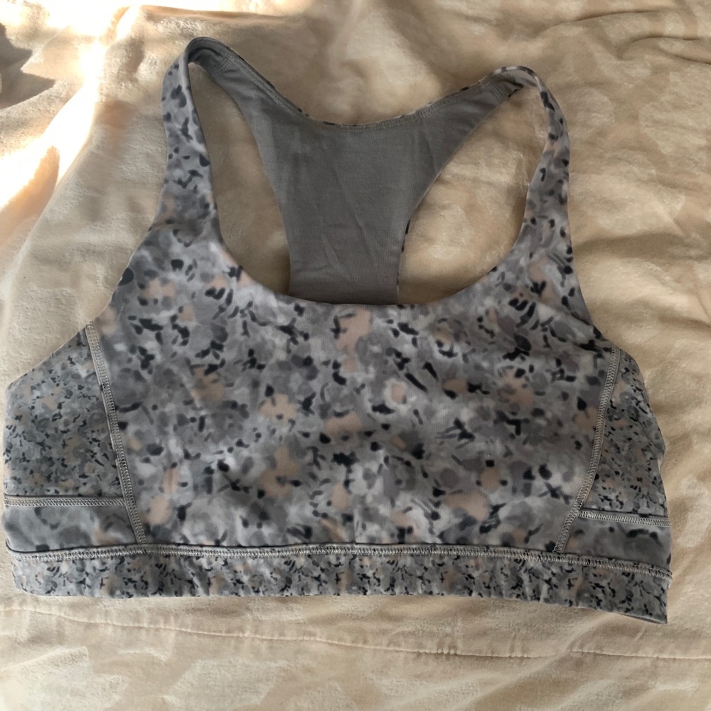 Lululemon gray floral bra